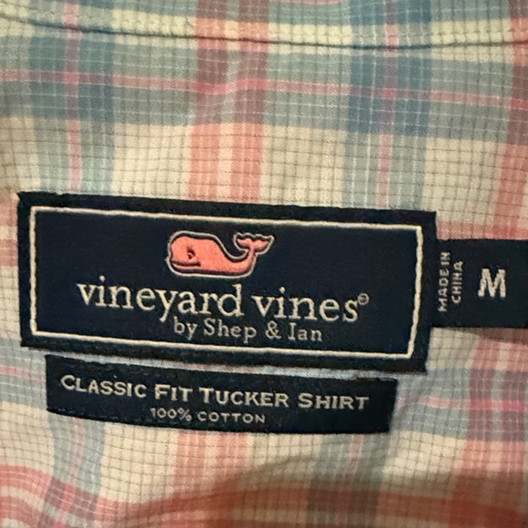 Vineyard Vines Blue and Pink Plaid Shirt - Picture 2 of 4